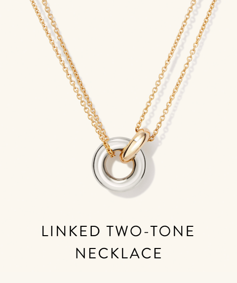 Linked Two-Tone Necklace.