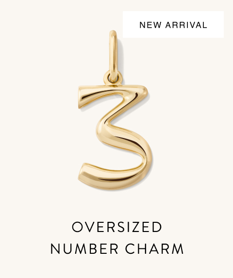 New Arrival. Oversized Number Charm.