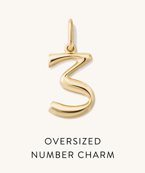 Oversized Number Charm.