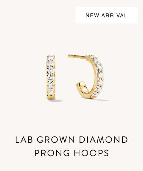 New Arrival. Lab Grown Diamond Prong Hoops.