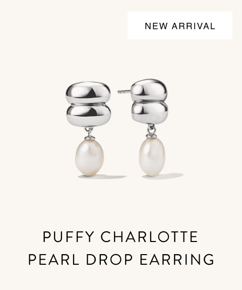 Puffy Charlotte Pearl Drop Earring.