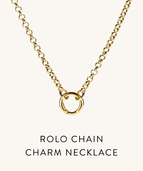 Rolo Chain Charm Necklace.