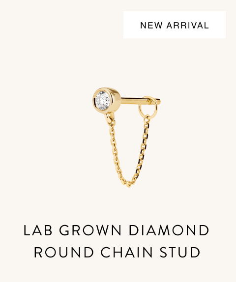 New Arrival. Lab Grown Diamond Round Chain Stud.