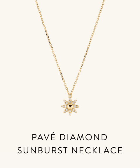 Pavé Diamond Sunburst Necklace.