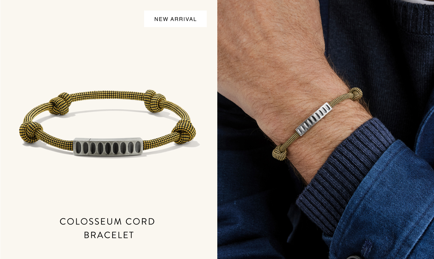 New Arrival. Colosseum Cord Bracelet.