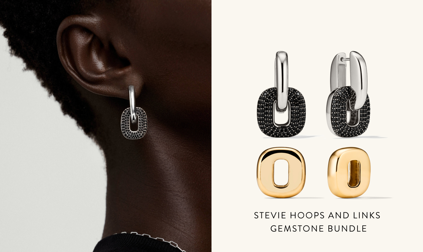 Stevie Hoops And Links Gemstone Bundle.