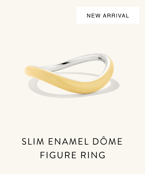 New Arrival. Slim Enamel Dôme Figure Ring.