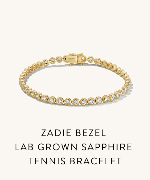 Zadie Bezel Lab Grown Sapphire Tennis Bracelet.