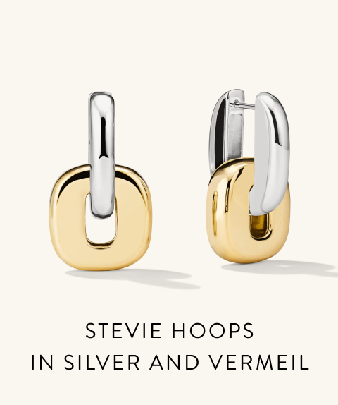 Stevie Hoops in Silver and Vermeil.