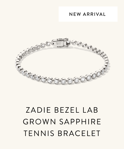 New Arrival. Zadie Bezel Lab Grown Sapphire Tennis Bracelet.