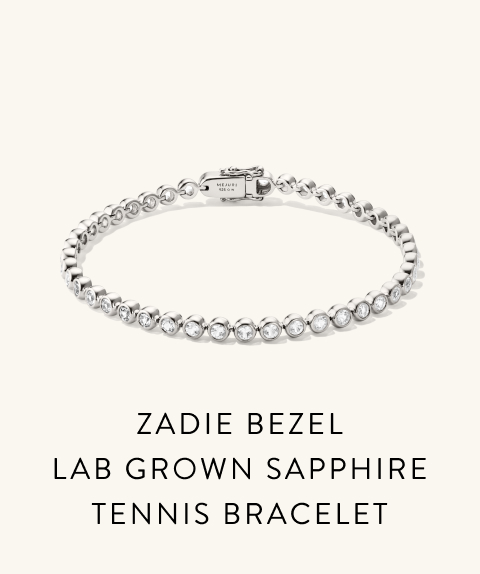 Zadie Bezel Lab Grown Sapphire Tennis Bracelet.
