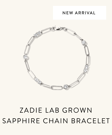 New Arrival. Zadie Lab Grown Sapphire Chain Bracelet.