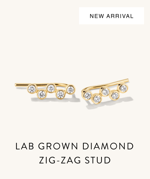 New Arrival. Lab Grown Diamond Zig-Zag Stud.