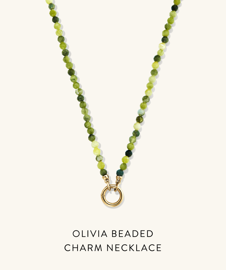 Olivia Beaded Charm Necklace.