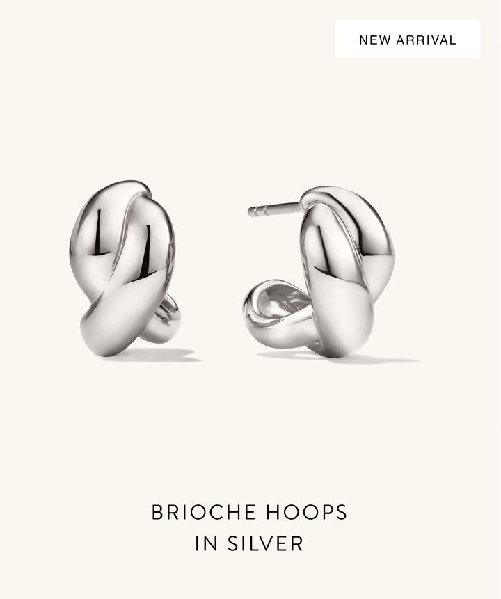 Brioche Hoops In Silver.