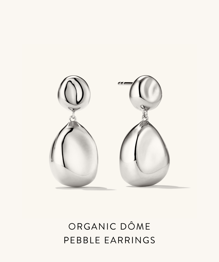 Organic Dôme Pebble Earrings.