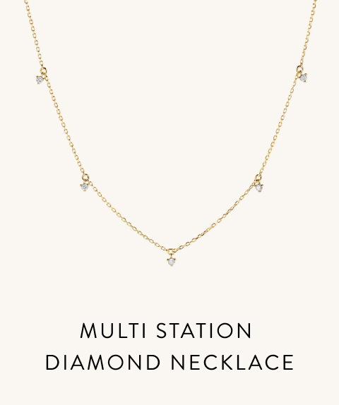 Multi Station Diamond Necklace.