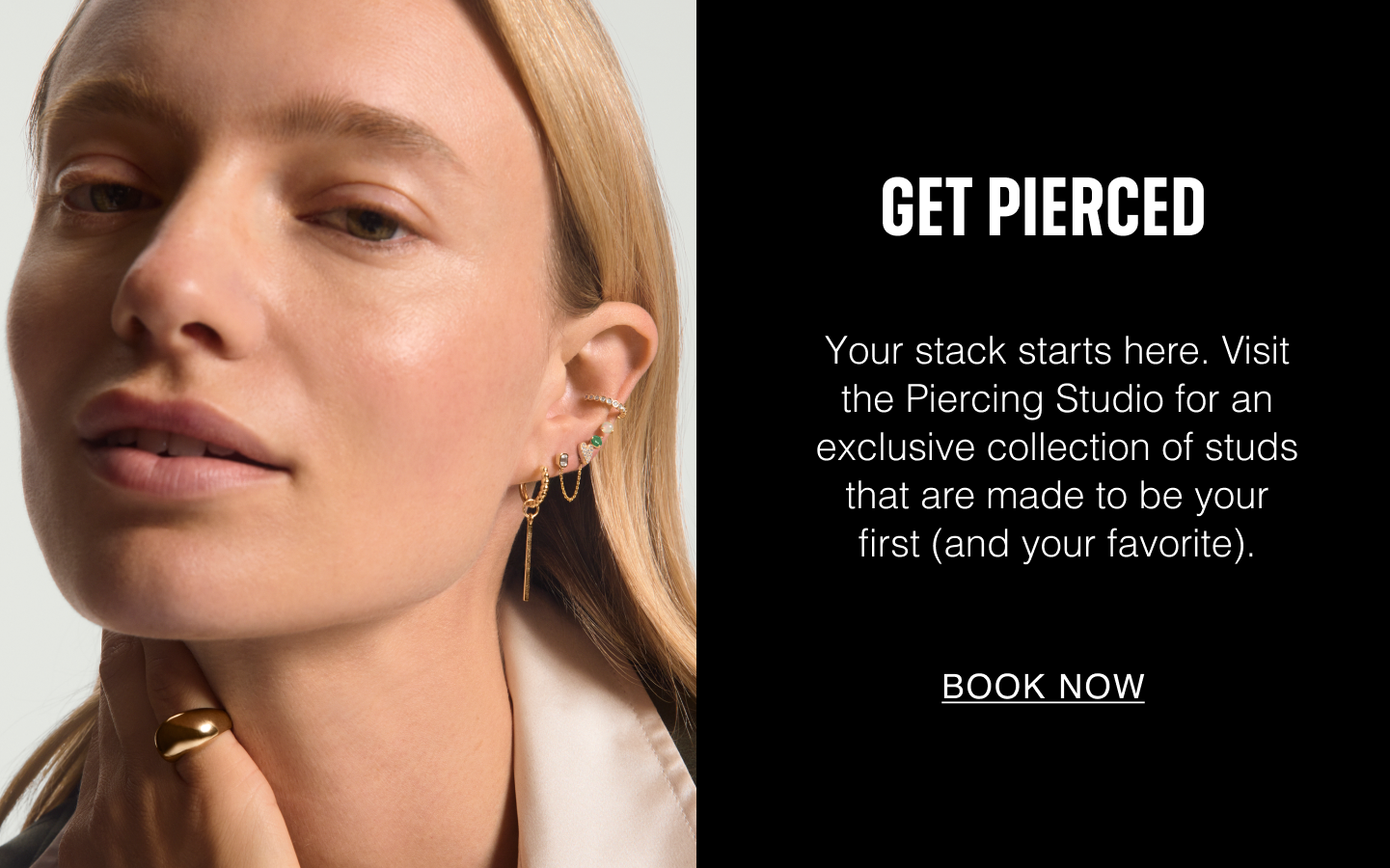 Get Pierced. Book Now.