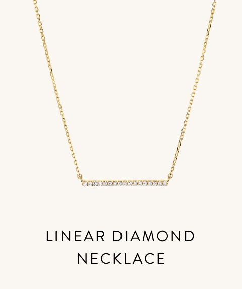 Linear Diamond Necklace.