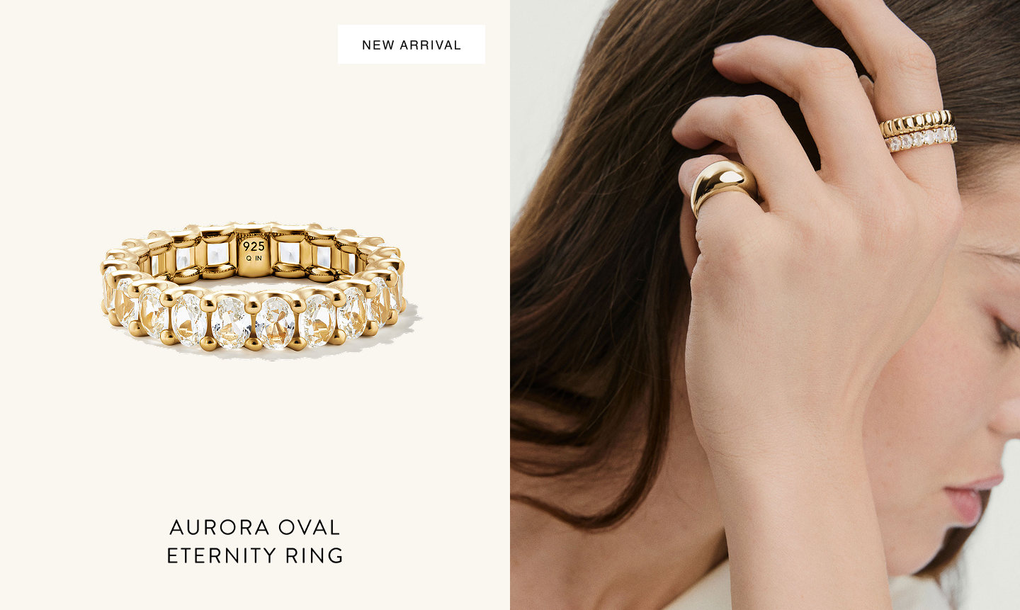 New Arrival. Aurora Oval Eternity Ring.