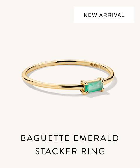 Baguette Emerald Stacker Ring.