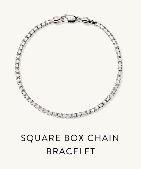 Square Box Chain Bracelet.