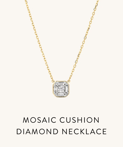 Mosaic Cushion Diamond Necklace.