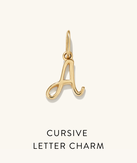 Cursive Letter Charm.