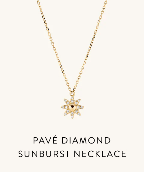 Pavé Diamond Sunburst Necklace.