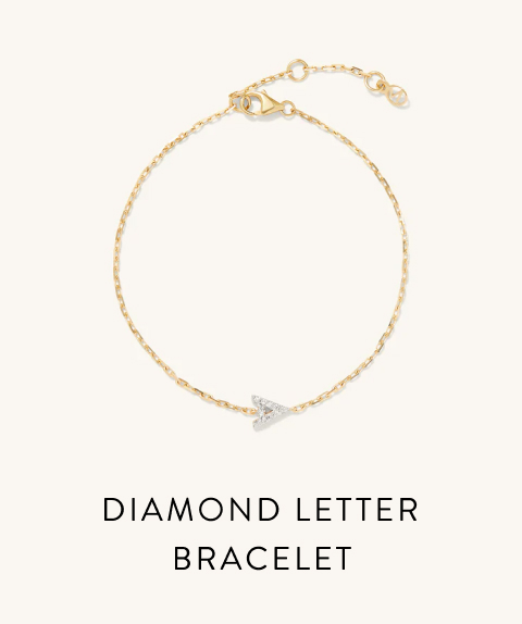 Diamond Letter Bracelet.