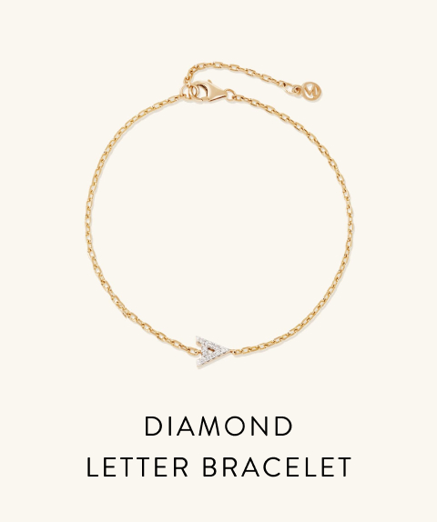 Diamond Letter Bracelet.