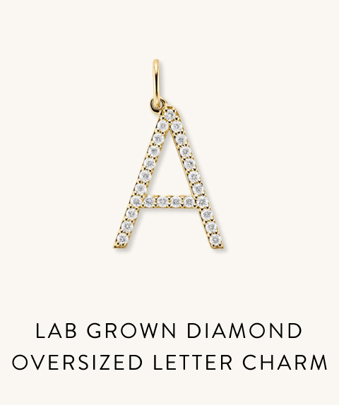 Lab Grown Diamond Oversized Letter Charm.