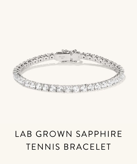 Lab Grown Sapphire Tennis Bracelet.