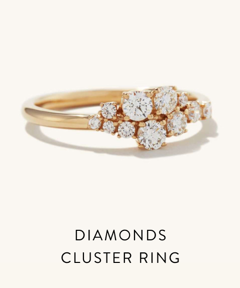 Diamonds Cluster Ring. 