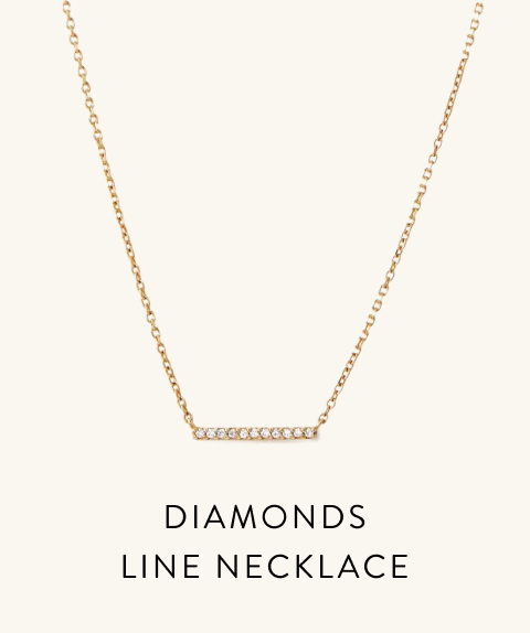 Diamonds Line Necklace.