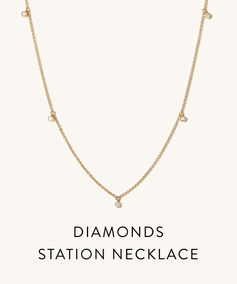 Diamonds Station Necklace.