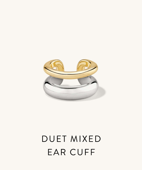 Duet Mixed Ear Cuff. 