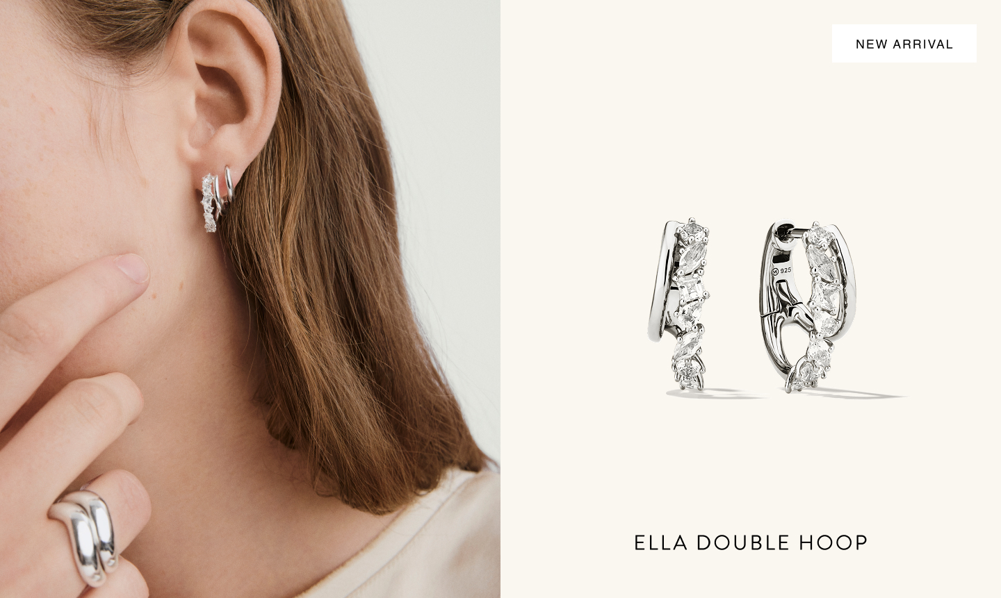 New Arrival. Ella Double Hoop.