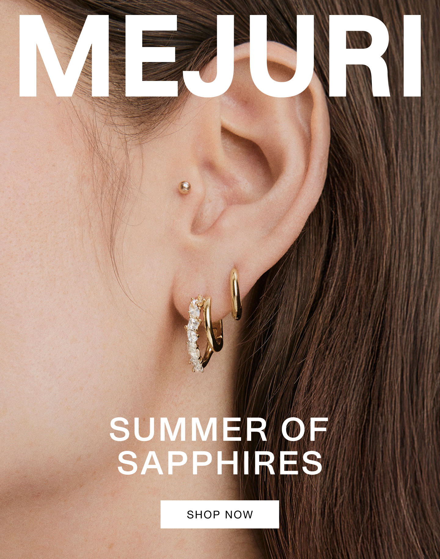 Mejuri. Summer of Sapphires. Shop Now.