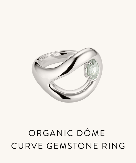 Organic Dôme Curve Gemstone Ring.