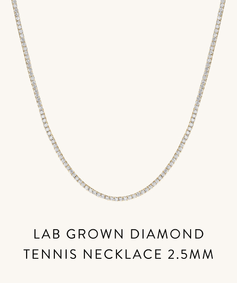 Lab Grown Diamond Tennis Necklace 2.5mm.