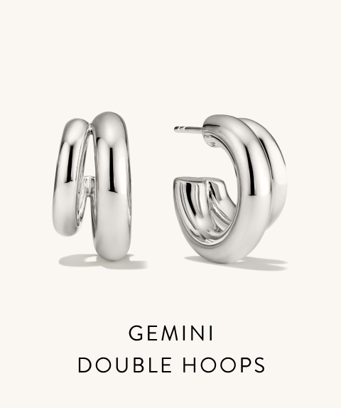 Gemini Double Hoops.