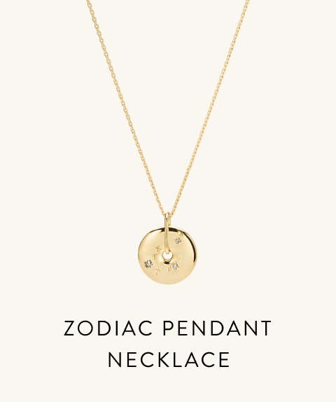 Zodiac Pendant Necklace.