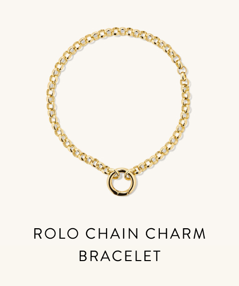 Rolo Chain Charm Bracelet.