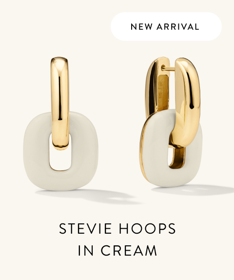 New Arrival. Stevie Hoops In Cream.