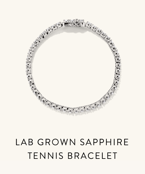 Lab Grown Sapphire Tennis Bracelet.