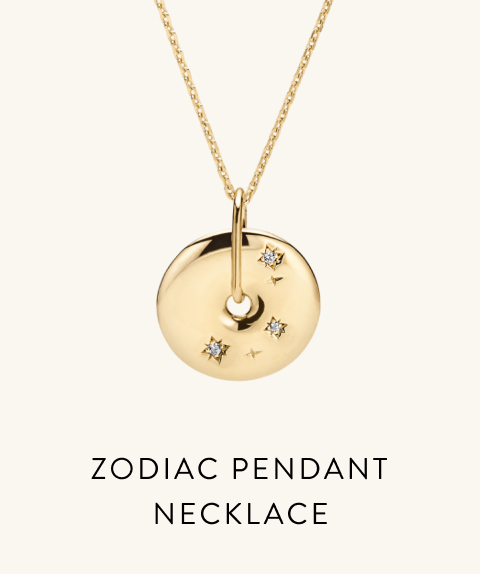 Zodiac Pendant Necklace.