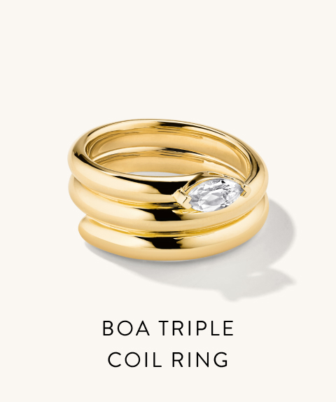 Boa Gemstone Coil Ring.