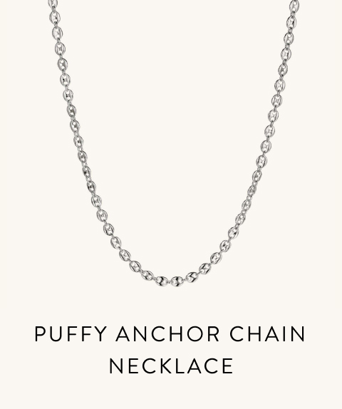 Puffy Anchor Chain Necklace.