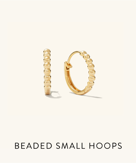 Beaded Small Hoops.